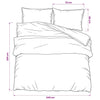 vidaXL Set Copripiumino Bianco e Marrone 240x220 cm in Cotone - Image 5 of 5