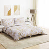 vidaXL Set Copripiumino Bianco e Marrone 240x220 cm in Cotone - Image 1 of 5