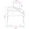vidaXL Set Copripiumino Bianco e Marrone 140x200 cm in Cotone - Image 5 of 5