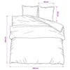 vidaXL Set Copripiumino Bianco e Marrone 220x240 cm in Cotone - Image 5 of 5