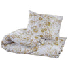 vidaXL Set Copripiumino Bianco e Marrone 200x200 cm in Cotone - Image 3 of 5