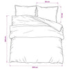 vidaXL Set Copripiumino Bianco e Marrone 200x220 cm in Cotone - Image 5 of 5
