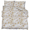 vidaXL Set Copripiumino Bianco e Marrone 225x220 cm in Cotone - Image 2 of 5