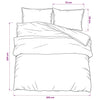 vidaXL Set Copripiumino Bianco e Marrone 225x220 cm in Cotone - Image 5 of 5