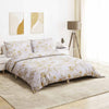 vidaXL Set Copripiumino Bianco e Marrone 225x220 cm in Cotone - Image 1 of 5