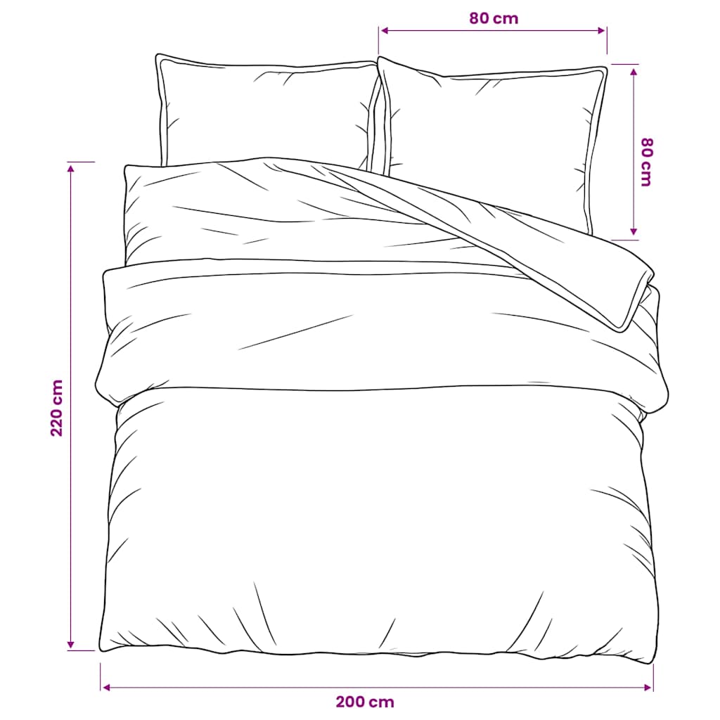 vidaXL Set Copripiumino Grigio Scuro 200x220 cm in Cotone - Image 5 of 5