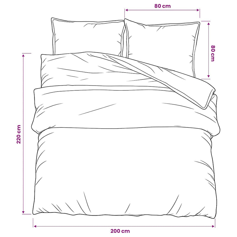 vidaXL Set Copripiumino Grigio Scuro 200x220 cm in Cotone - Image 5 of 5