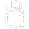 vidaXL Set Copripiumino Grigio Scuro 140x200 cm in Cotone - Image 5 of 5