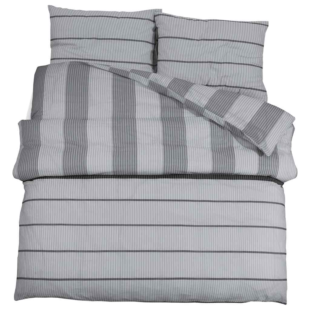 vidaXL Set Copripiumino Grigio 220x240 cm in Cotone - Image 2 of 5