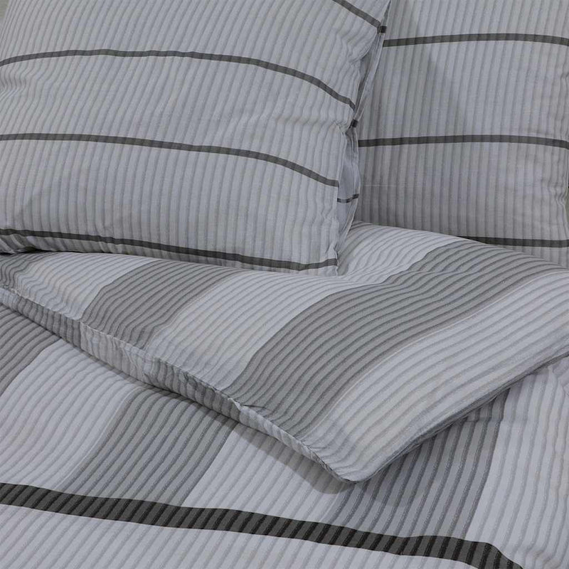 vidaXL Set Copripiumino Grigio 220x240 cm in Cotone - Image 4 of 5