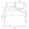 vidaXL Set Copripiumino Grigio 200x200 cm in Cotone - Image 5 of 5
