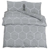 vidaXL Set Copripiumino Grigio 240x220 cm in Cotone - Image 2 of 5