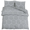 vidaXL Set Copripiumino Grigio 260x220 cm in Cotone - Image 2 of 5