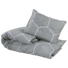 vidaXL Set Copripiumino Grigio 260x220 cm in Cotone - Image 3 of 5