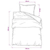 vidaXL Set Copripiumino Grigio 155x220 cm in Cotone - Image 5 of 5