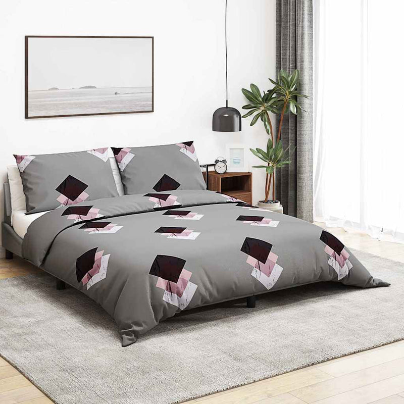 vidaXL Set Copripiumino Grigio 155x220 cm in Cotone - Image 1 of 5