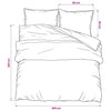 vidaXL Set Copripiumino Grigio 200x220 cm in Cotone - Image 5 of 5
