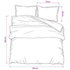 vidaXL Set Copripiumino Grigio 225x220 cm in Cotone - Image 5 of 5