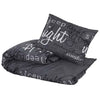 vidaXL Set Copripiumino Nero 260x240 cm in Cotone - Image 3 of 5
