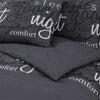 vidaXL Set Copripiumino Nero 200x200 cm in Cotone - Image 4 of 5