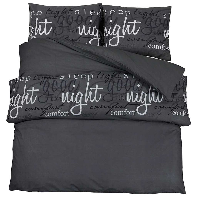 vidaXL Set Copripiumino Nero 260x220 cm in Cotone - Image 2 of 5
