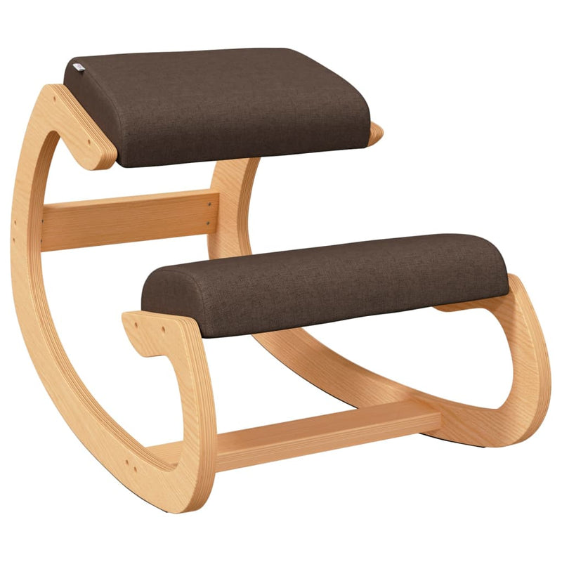 vidaXL Kneeling Chair, Birch Plywood, 55x84x55 cm, Brown - Image 2 of 7