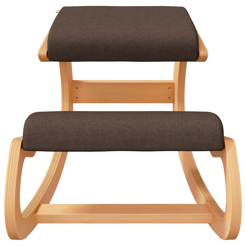 vidaXL Kneeling Chair, Birch Plywood, 55x84x55 cm, Brown - Image 3 of 7