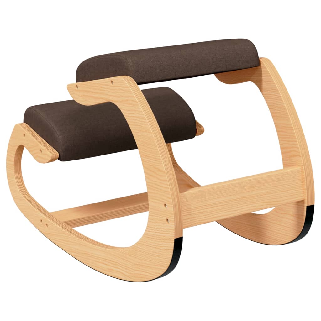 vidaXL Kneeling Chair, Birch Plywood, 55x84x55 cm, Brown - Image 4 of 7