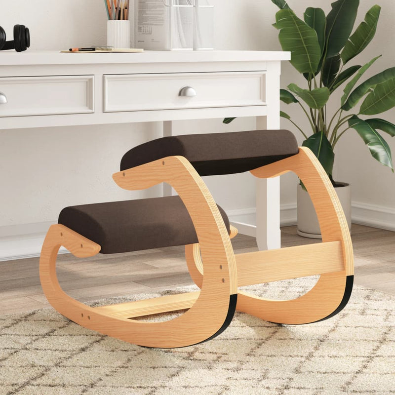 vidaXL Kneeling Chair, Birch Plywood, 55x84x55 cm, Brown - Image 1 of 7
