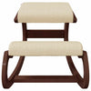 vidaXL Kneeling Chair, Birch Plywood, Rocking Function, 55x84x55 cm, Cream - Image 3 of 7