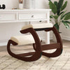 vidaXL Kneeling Chair, Birch Plywood, Rocking Function, 55x84x55 cm, Cream - Image 1 of 7