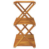 vidaXL Scaffale Pieghevole 3 Ripiani Legno Massello di Acacia 70x31x63 cm Marrone - Image 4 of 11