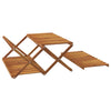 vidaXL Scaffale Pieghevole 3 Ripiani Legno Massello di Acacia 70x31x63 cm Marrone - Image 5 of 11
