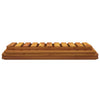 vidaXL Scaffale Pieghevole 3 Ripiani Legno Massello di Acacia 70x31x63 cm Marrone - Image 7 of 11