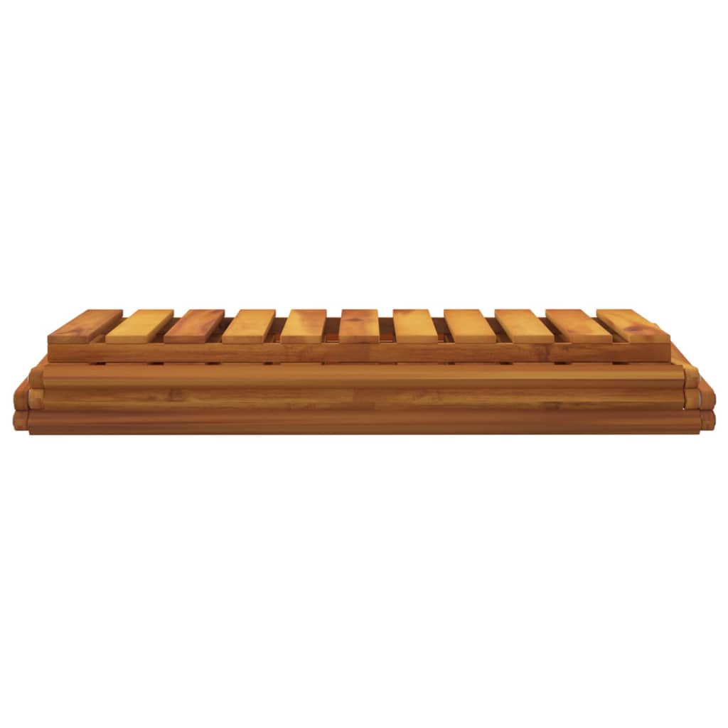 vidaXL Scaffale Pieghevole 3 Ripiani Legno Massello di Acacia 70x31x63 cm Marrone - Image 7 of 11