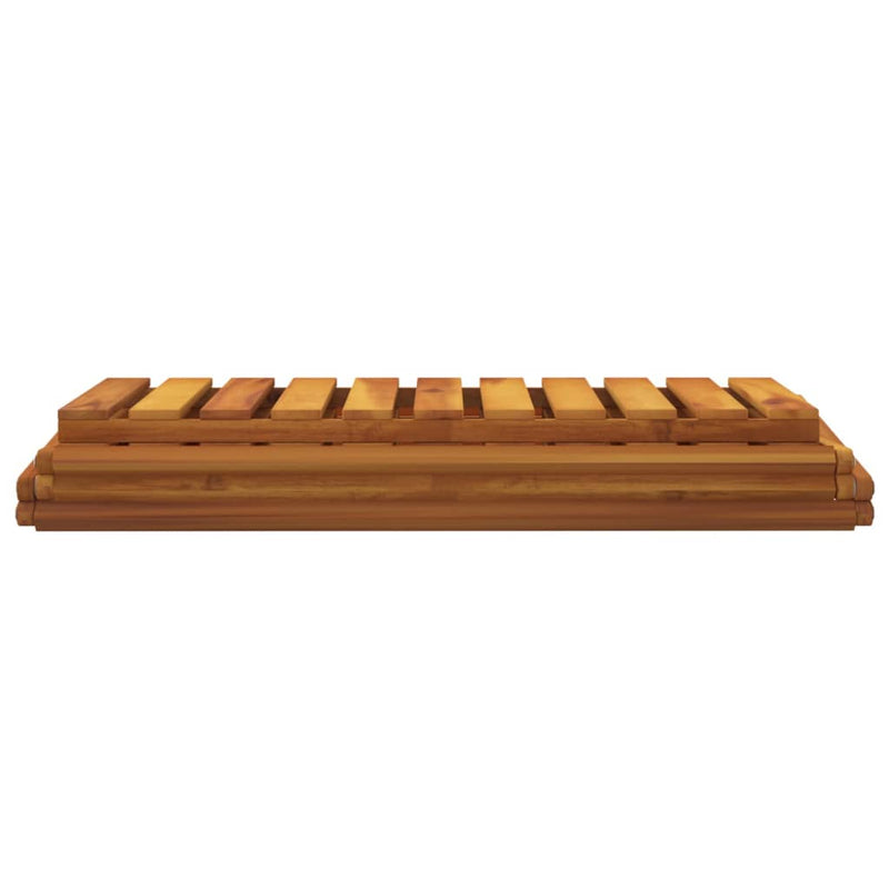 vidaXL Scaffale Pieghevole 3 Ripiani Legno Massello di Acacia 70x31x63 cm Marrone - Image 7 of 11