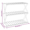 vidaXL Scaffale Pieghevole 3 Ripiani Legno Massello di Acacia 70x31x63 cm Marrone - Image 10 of 11