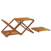 vidaXL Scaffale Pieghevole a 3 Ripiani in Legno Massello di Acacia 43x31x63 cm Marrone - Image 5 of 11