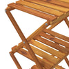 vidaXL Scaffale Pieghevole a 3 Ripiani in Legno Massello di Acacia 43x31x63 cm Marrone - Image 9 of 11