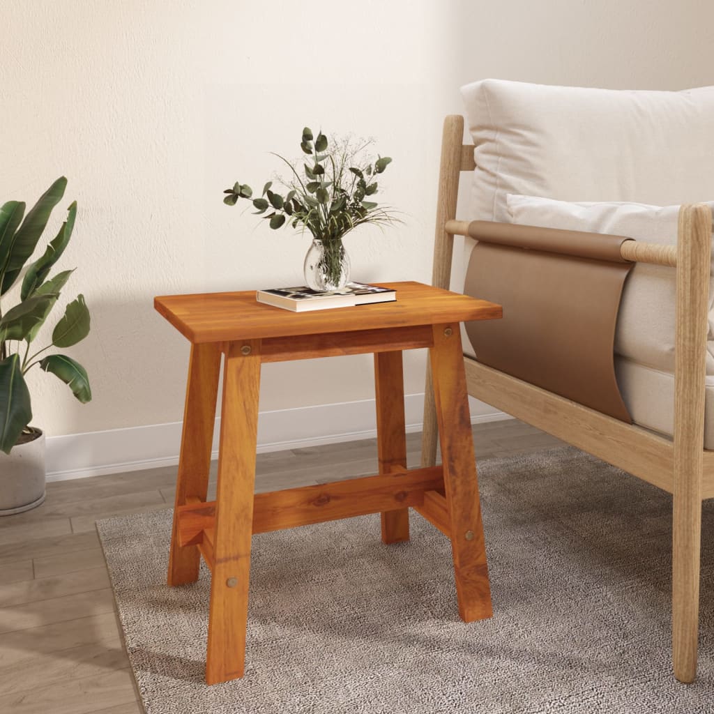 vidaXL Acacia Solid Wood Stool 45x29x45 cm Brown - Image 3 of 6