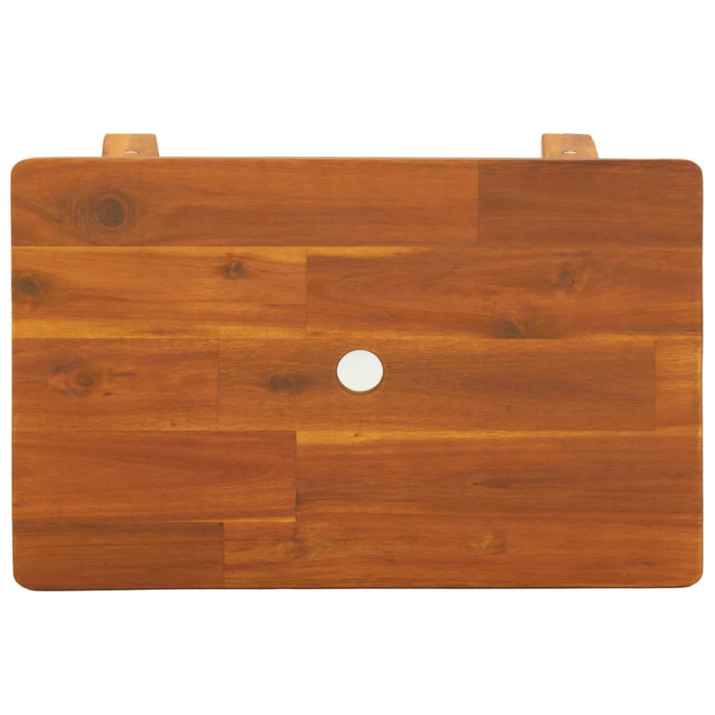 vidaXL Acacia Solid Wood Stool 45x29x45 cm Brown - Image 4 of 6