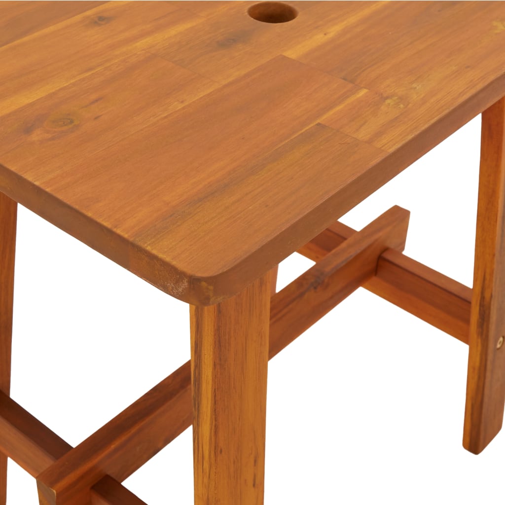 vidaXL Acacia Solid Wood Stool 45x29x45 cm Brown - Image 5 of 6
