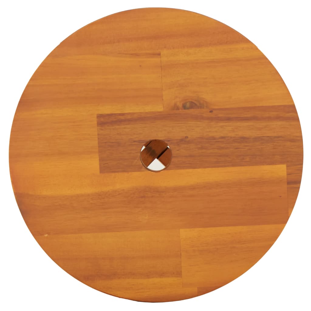 vidaXL Solid Acacia Wood Stool 38x38x45 cm Brown - Image 4 of 5