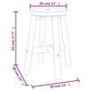 vidaXL Solid Acacia Wood Stool 38x38x45 cm Brown - Image 5 of 5