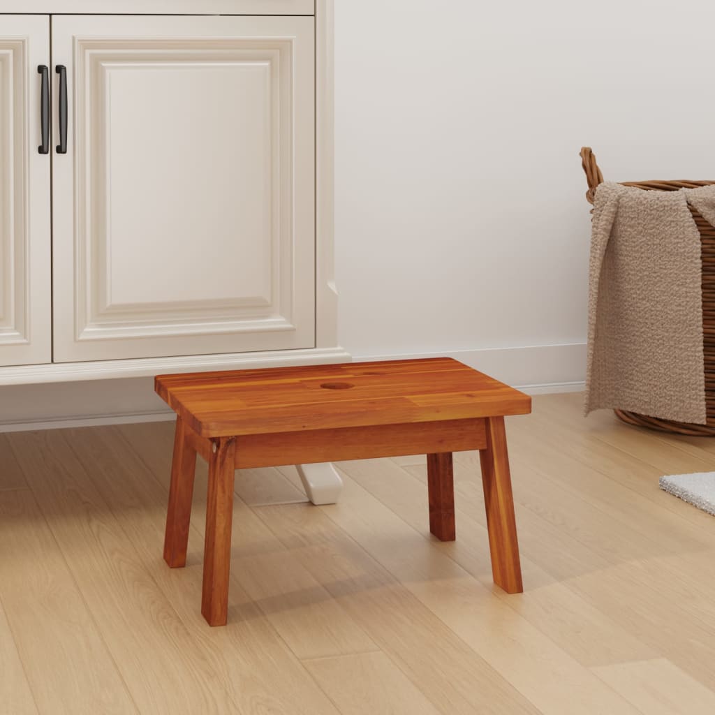 vidaXL Sgabello 38x26x22 cm in Legno Massello di Acacia - Image 3 of 7