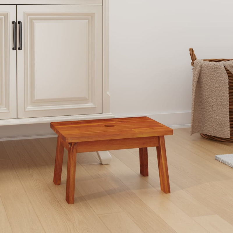 vidaXL Sgabello 38x26x22 cm in Legno Massello di Acacia - Image 3 of 7