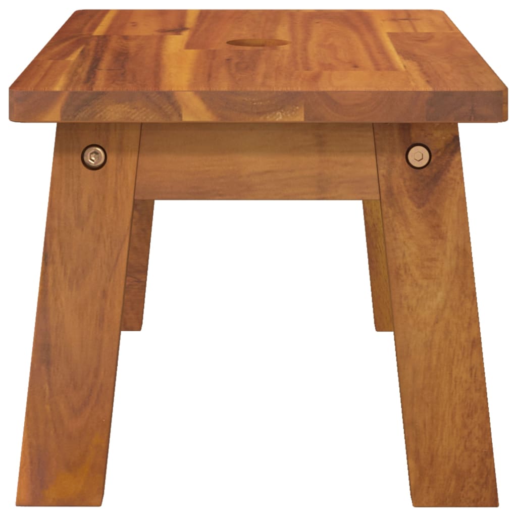 vidaXL Sgabello 38x26x22 cm in Legno Massello di Acacia - Image 4 of 7