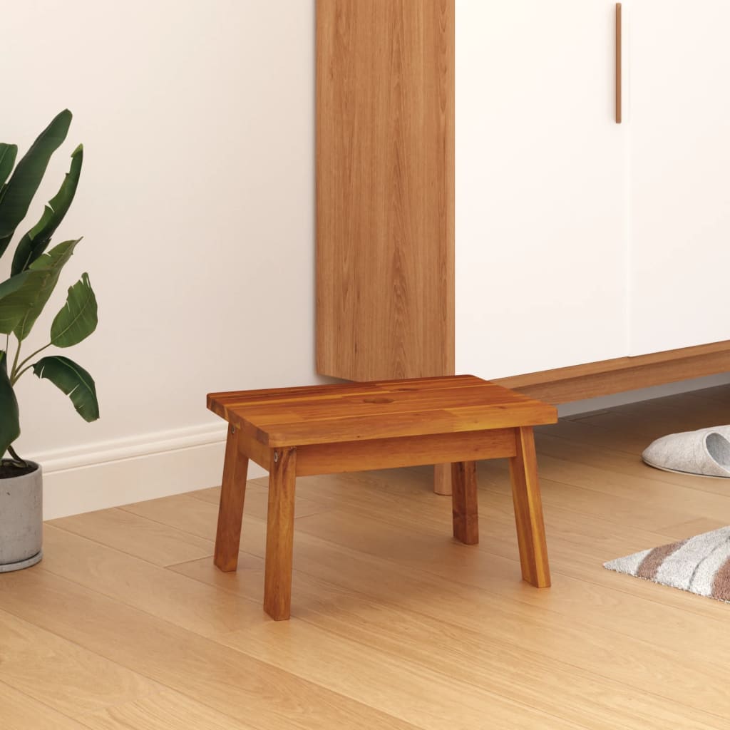 vidaXL Sgabello 38x26x22 cm in Legno Massello di Acacia - Image 1 of 7