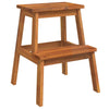 vidaXL 2-Step Stool Solid Acacia Wood 40x38x50 cm Brown - Image 2 of 7
