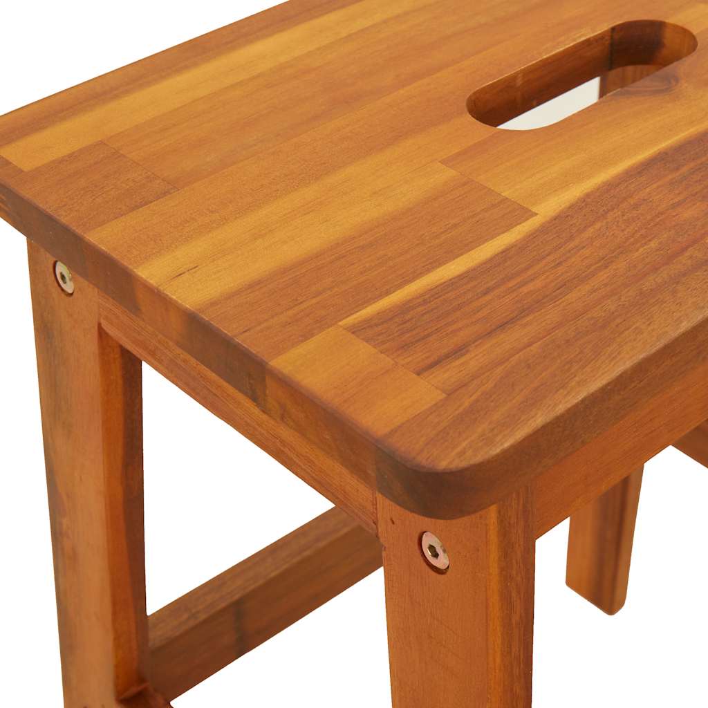 vidaXL 2-Step Stool Solid Acacia Wood 40x38x50 cm Brown - Image 6 of 7